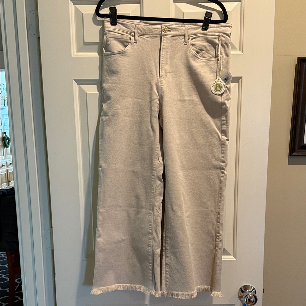Spartina 449 Cream Wide-Leg Jeans